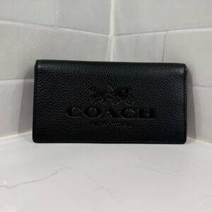 Coach Black Textured Leather Wallet